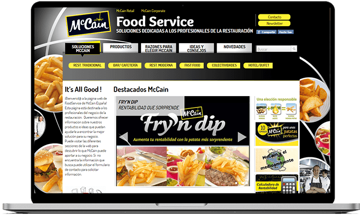 Redegal Case Study - Client McCain Foodservice