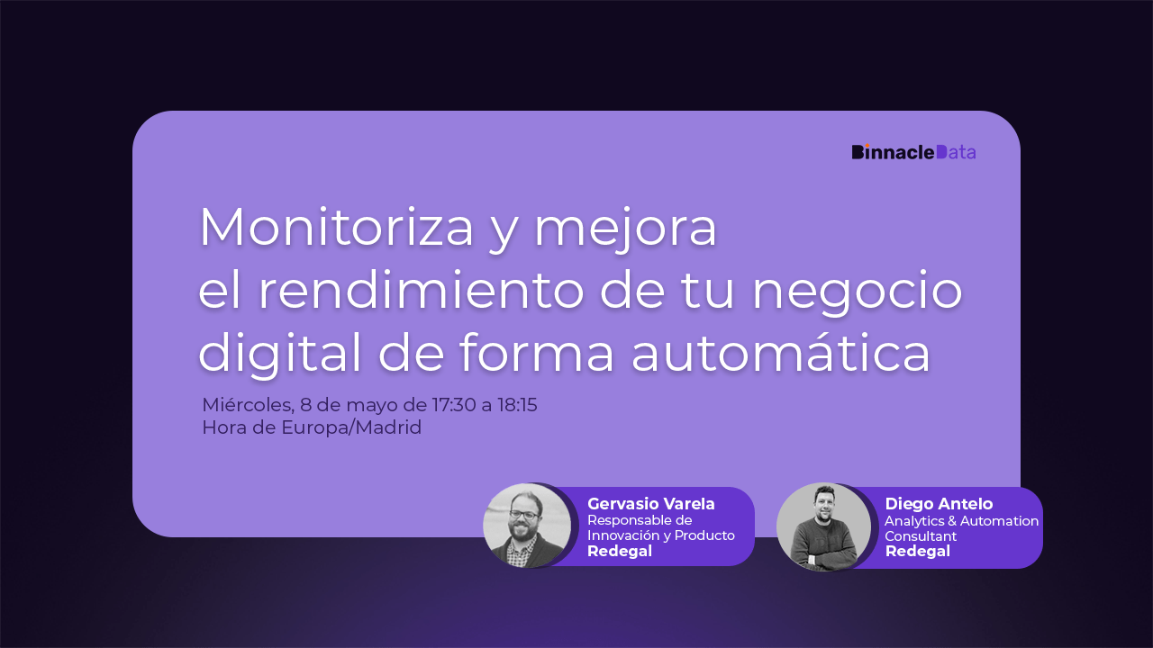 Webinar. Monitoriza y mejora el rendimiento de tu negocio digital de forma automática