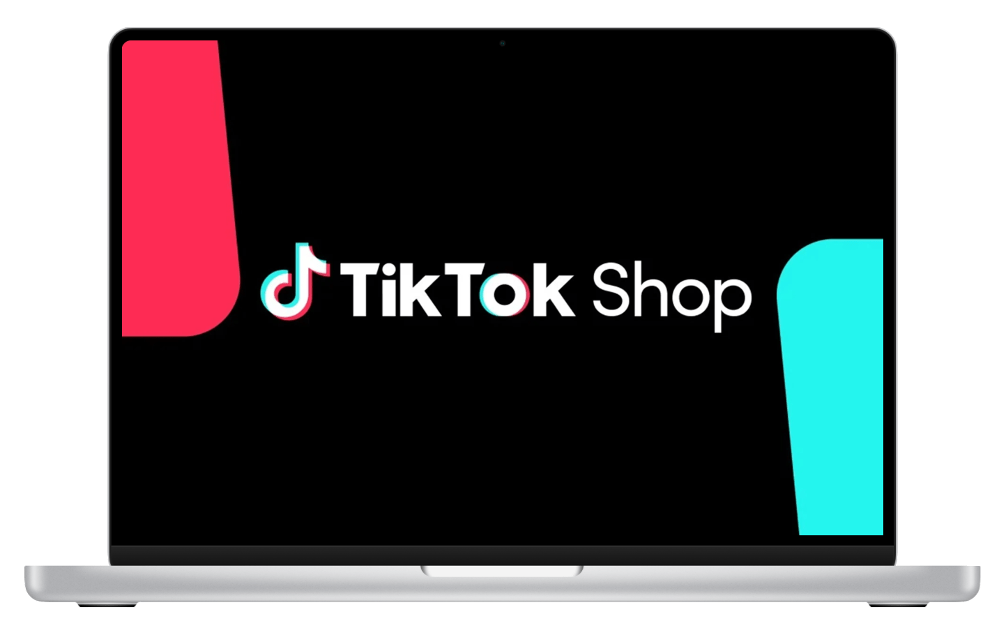 Ordenador con portada de TikTok Shop